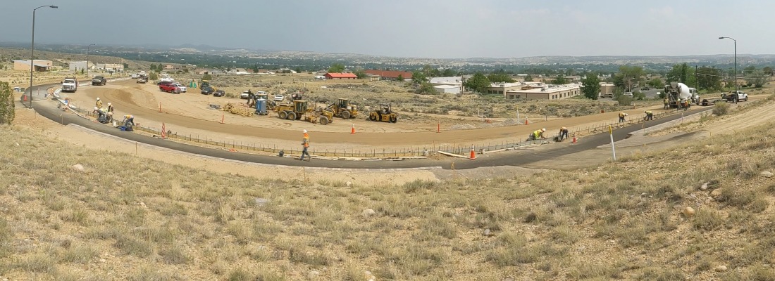 Curb & gutter under construction.